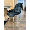 Стул SIGNAL CHIC Velvet Bluvel 19 черный/золотой